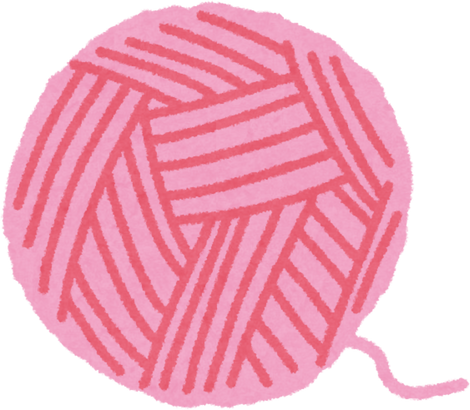 Illustration of a Pink Yarn Ball