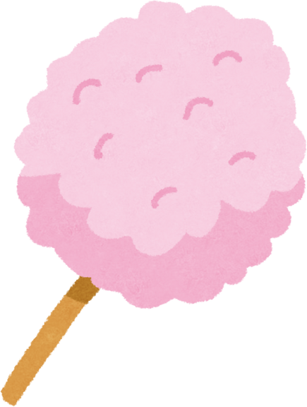 Pink Cotton Candy Illustration